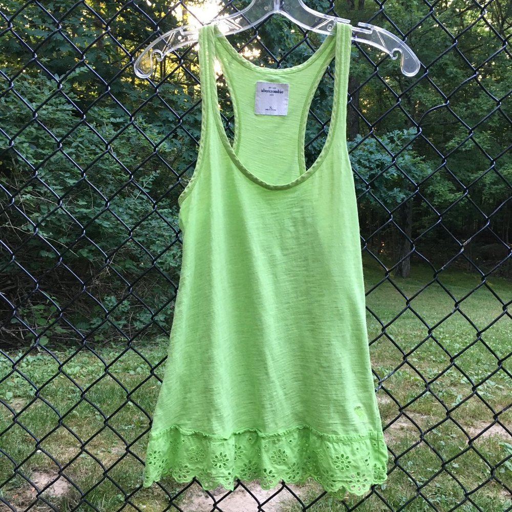 Green Abercrobmie Kids Flowy Tank